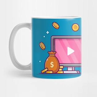 Monetize Ads Videos Cartoon Mug